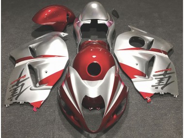 97-07 Rouge Brillant & Argent GSXR 1300 Carénage Moto