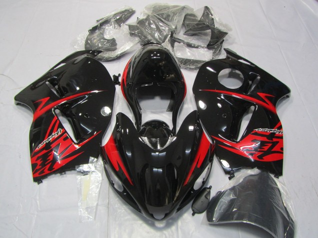 97-07 Rouge & Noir Brillant GSXR 1300 Carénage Moto 97-07 Rouge & Noir Brillant GSXR 1300 Carénage Moto