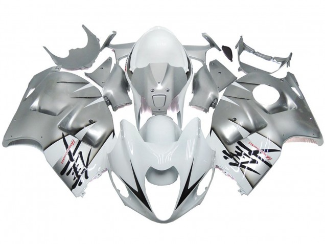 97-07 Style Argent & Blanc Brillant OEM GSXR 1300 Carénage Moto 97-07 Style Argent & Blanc Brillant OEM GSXR 1300 Carénage Moto