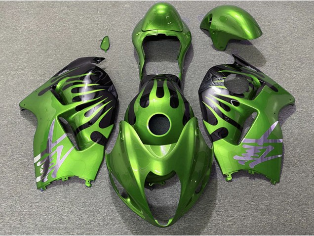 97-07 Vert & Noir GSXR 1300 Carénage Moto 97-07 Vert & Noir GSXR 1300 Carénage Moto