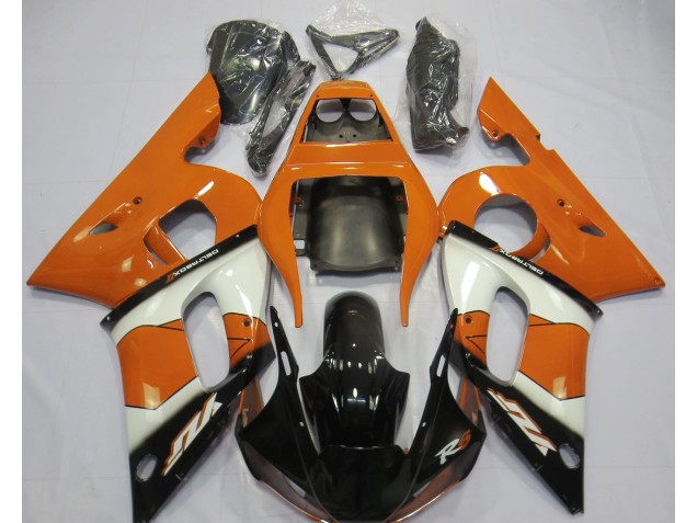 98-02 Orange Blanc & Noir R6 Carénage Moto 98-02 Orange Blanc & Noir R6 Carénage Moto