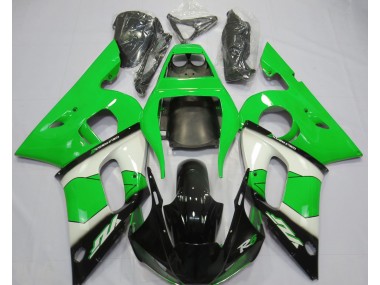 98-02 Vert Blanc & Noir R6 Carénage Moto