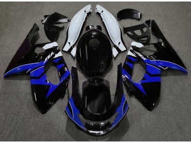 98-07 Noir Brillant Bleu & Blanc YZF600 Carénage Moto