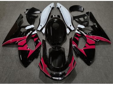 98-07 Noir Brillant Rouge & Blanc YZF600 Carénage Moto