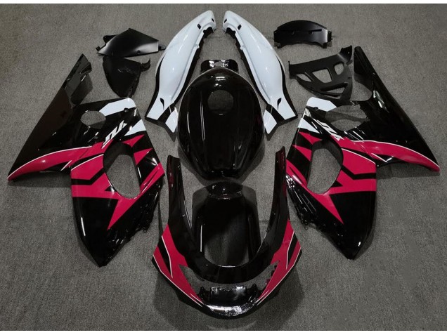 98-07 Noir Brillant Rouge & Blanc YZF600 Carénage Moto 98-07 Noir Brillant Rouge & Blanc YZF600 Carénage Moto