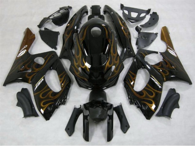 98-07 Or Flamme Brillant YZF600 Carénage Moto 98-07 Or Flamme Brillant YZF600 Carénage Moto