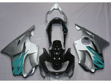 99-00 Argent Brillant & Bleu Sarcelle CBR600 F4 Carénage Moto