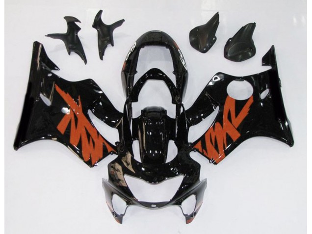 99-00 Noir Brillant & Orange CBR600 F4 Carénage Moto 99-00 Noir Brillant & Orange CBR600 F4 Carénage Moto